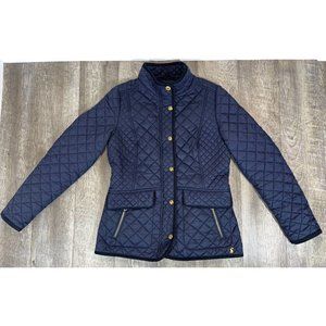 From Joules * Quilted Jacket * Women's Size 6 * British * Navy Blue Workwear